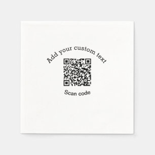 Guardanapo De Papel Adicione seu texto personalizado código de barras