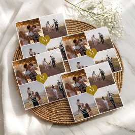 Guardanapo De Papel Adicione sua própria foto de família 4 Monograma d
