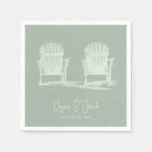 Adirondack Beach Chairs Sage Green Wedding