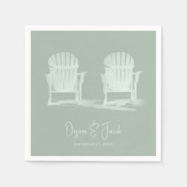 Guardanapo De Papel Adirondack Beach Chairs Sage Green Wedding