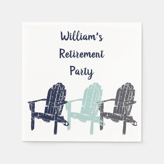 Guardanapo De Papel Adirondack Chairs Custom Message Party (Frente)