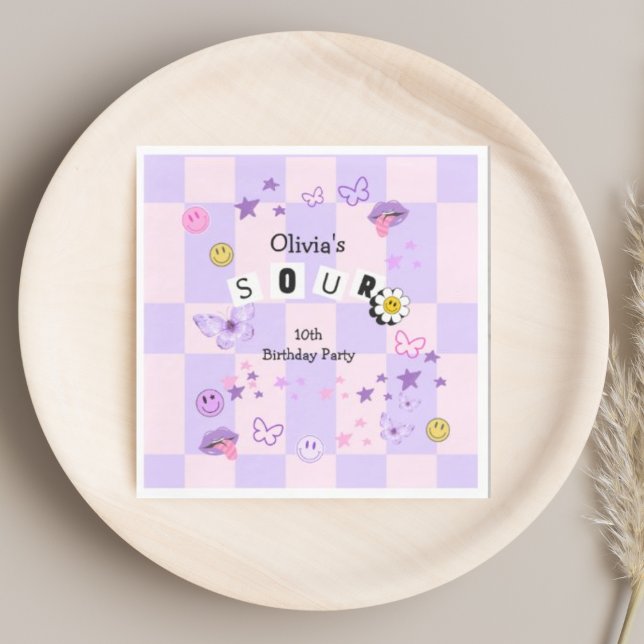 Guardanapo De Papel Adolescente De Música Roxo Para Adolescentes Convi (Criador carregado)