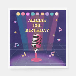 Guardanapo De Papel adolescente pop Karaoke faz aniversário