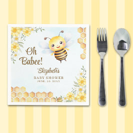 Guardanapo De Papel Adorable Bee Baby shower Gender Neutral