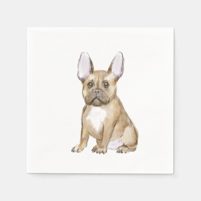Guardanapo De Papel Adorable french bulldog puppy (Frente)