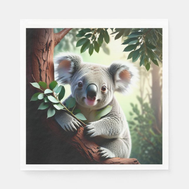 Guardanapo De Papel Adorable Koala Bear (Frente)