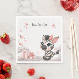 Guardanapo De Papel Adorable little cartoon zebra 