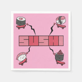 Guardanapo De Papel Adoramos Sushi - Sushi Love - ASL ILY Obsession