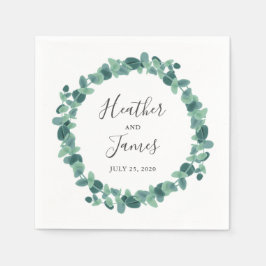 Guardanapo De Papel Adorável Casamento Eucalyptus