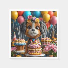 Guardanapo De Papel Adorável Celebração do Aniversário