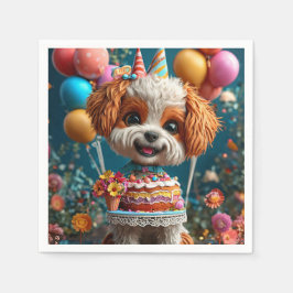 Guardanapo De Papel Adorável Celebração do Aniversário