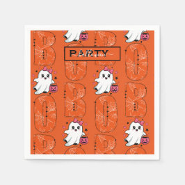 Guardanapo De Papel Adorável Design de Halloween do Fantasma Kawaii “B