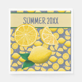 Guardanapo De Papel Adorável Papel de Verão para Lemons Amarelos