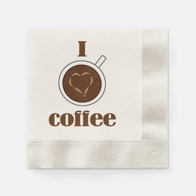 Guardanapo De Papel Adoro Café Latte Heart Paper Napkins (Frente)