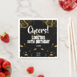 Guardanapo De Papel Adulto Surpresa Aniversário Napkin Negro