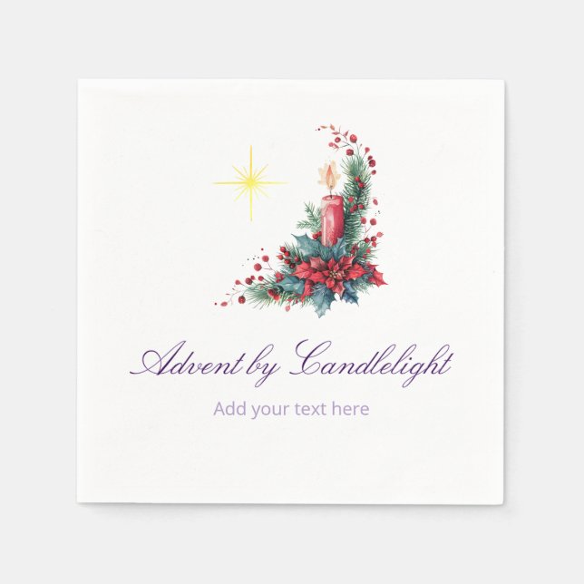 Guardanapo De Papel Advent by Candlelight Women Ministry P Christmas (Frente)
