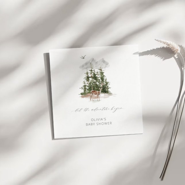 Guardanapo De Papel Adventure Aguarda Chá de fraldas Florestal Selvage (Criador carregado)