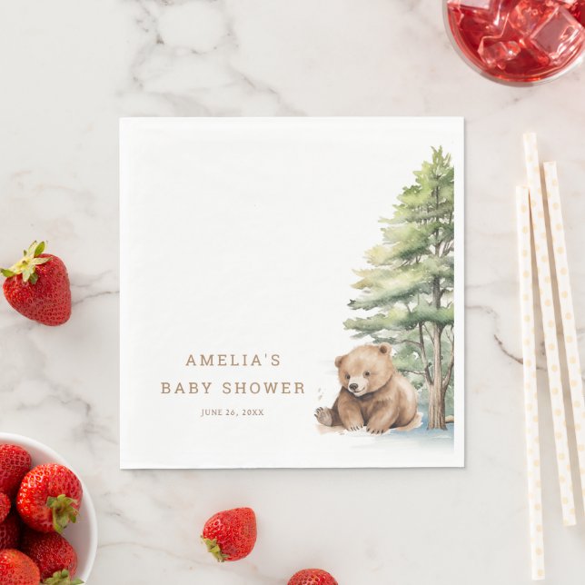 Guardanapo De Papel Adventure Aguarda Urso De Teddy Woodland (Insitu)