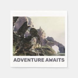 Guardanapo De Papel Adventure Awaits. Fantasy landscape