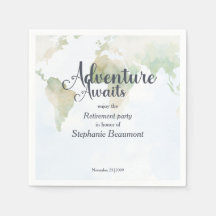 Adventure Awaits World Map Retirement Party 