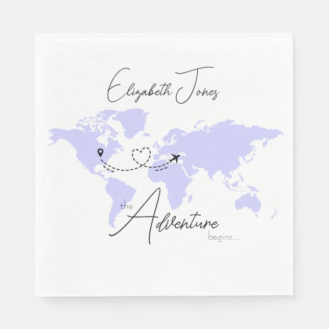 Guardanapo De Papel Adventure Begins College Graduation Party (Frente)