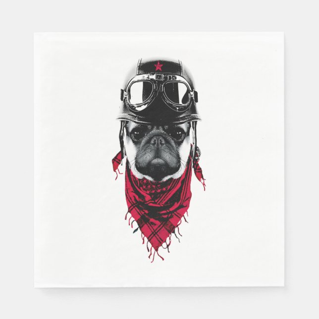Guardanapo De Papel Adventurer Pug (Frente)