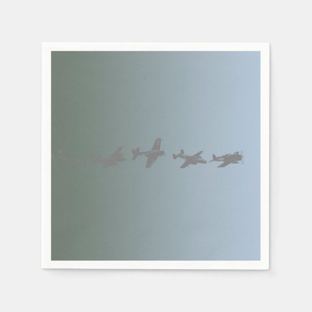 Guardanapo De Papel Aeronaves WII (Frente)