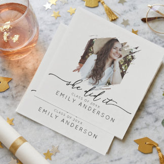 Guardanapo De Papel Aesthetic Grad Party Photo Graduation