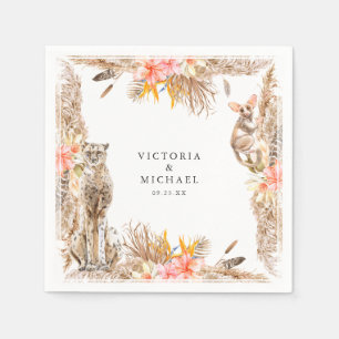 Guardanapo De Papel Afafricano Safari Boho - Monograma Floral