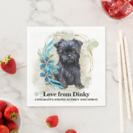 Guardanapo De Papel Affen Pinscher Cão Tropical Foto Casamento