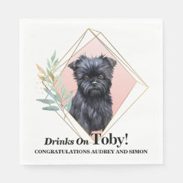 Guardanapo De Papel Affen Pinscher Casamento Napkin com Pets Foto