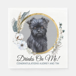 Guardanapo De Papel Affen Pinscher Casamento Napkin com Pets Foto