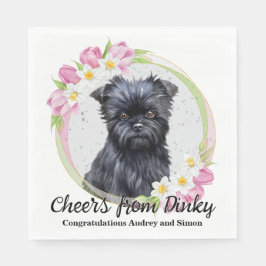 Guardanapo De Papel Affen Pinscher Casamento Napkin com Pets Foto
