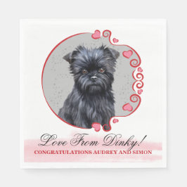 Guardanapo De Papel Affen Pinscher Casamento Napkin com Pets Foto