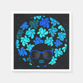 Guardanapo De Papel Afro Diva Turquoise Teal Napkins