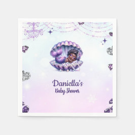 Guardanapo De Papel Afro Mermaid Chás de fraldas