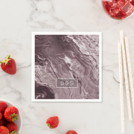 Guardanapo De Papel Agato Mauve Cristalizado | Mármaco-rosa Rosa Dusty