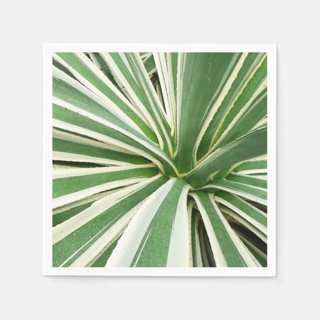 Guardanapo De Papel Agave Plant Green e White Strike (Frente)