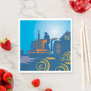 Guardanapo De Papel Agricultor Num Trator