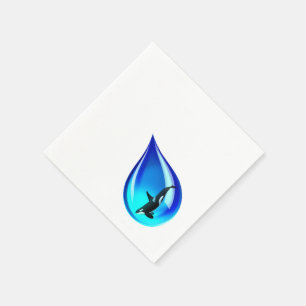 Guardanapo De Papel Água gota e Orca