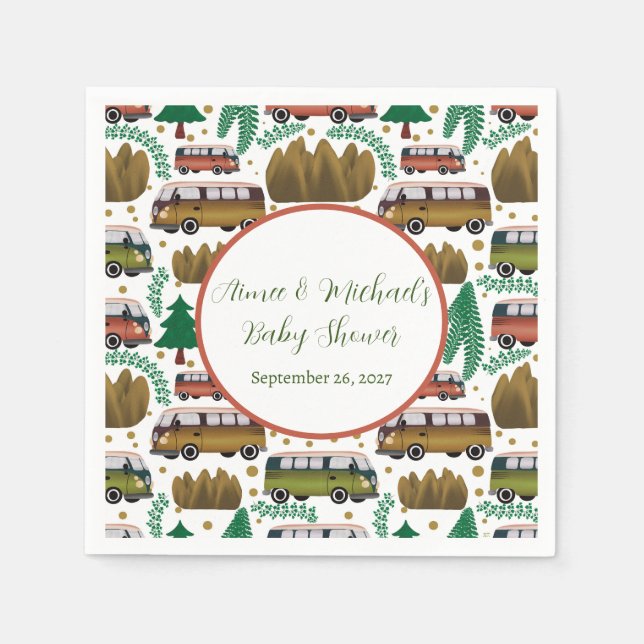 Guardanapo De Papel Aguardam: Chá de fraldas Neutro de Camper (Frente)