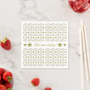Guardanapo De Papel Aguardente de Natal - ouros, árvores de Natal