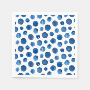 Guardanapo De Papel Aguarela azul das bolinhas. Teste padrão moderno