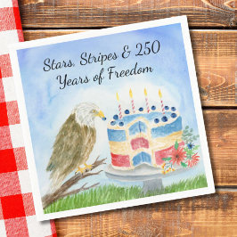 Guardanapo De Papel Águia Americana do 250º Dia da Independência