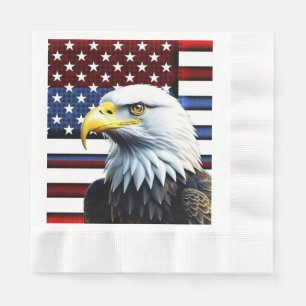 Guardanapo De Papel Águia Americana Patriótica e Bandeira dos EUA