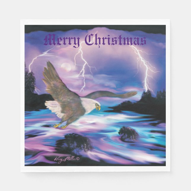 Guardanapo De Papel Águia Bald Soaring (Frente)