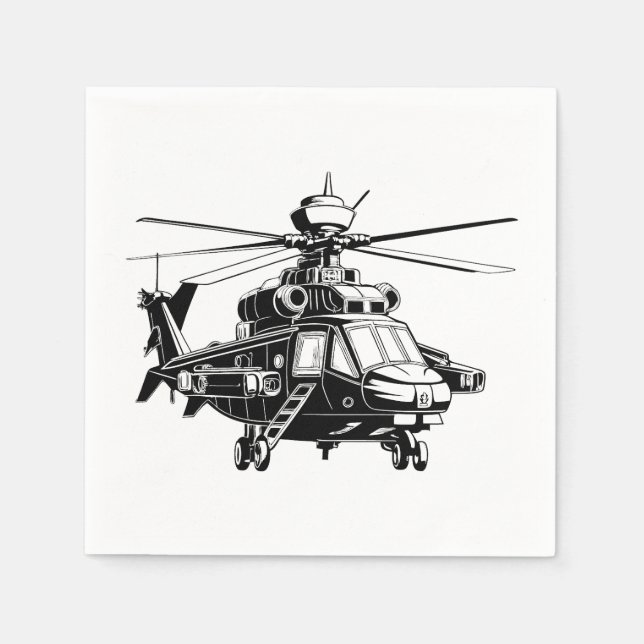 Guardanapo De Papel Ah 64 helicóptero Apache (Frente)