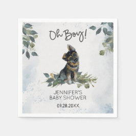 Guardanapo De Papel Ah, garoto! Puppy com chá de fraldas