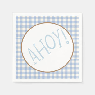 Guardanapo De Papel Ahoy, é um menino azul e branco