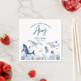 Guardanapo De Papel Ahoy! É um menino, debaixo do Chá de fraldas do Se